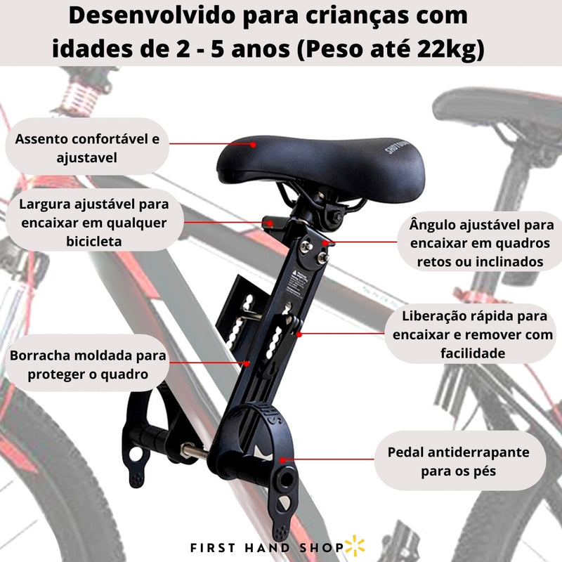 Assento de bicicleta infantil - KIDS ADVENTURE